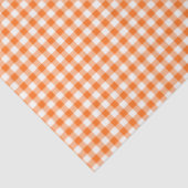 Oranje en wit Gingham Pattern-document Tissuepapier (Detail)