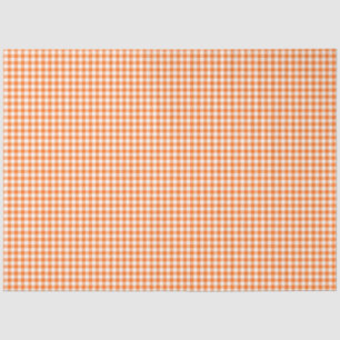 Oranje en wit Gingham Pattern-document Tissuepapier