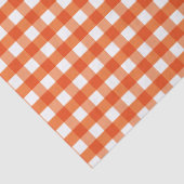 Oranje en wit Gingham Pattern Tissuepapier (Detail)