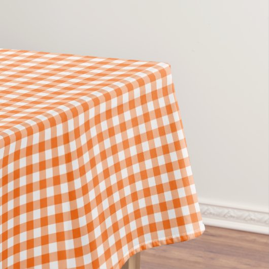 Oranje en wit Gingham | Thankgiving Colours Tafelkleed (Voorbeeld)