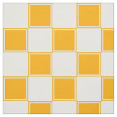 Oranje en wit, groot gecheckt weefsel stof (Swatch)