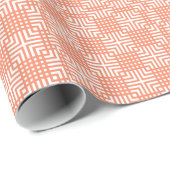 Oranje en wit Japans afdrukken Cadeaupapier (Rol Hoek)