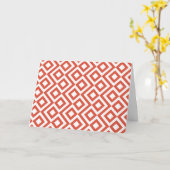 Oranje en wit kaart (Gele Bloem)