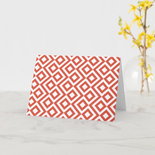 Oranje en wit kaart (Gele Bloem)