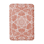 Oranje en wit Mandala - Loergann in Terracotta Badmat (Voorkant Verticaal)