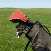Oranje en Wit | Modern Monogram Golfheadcover (Insitu)