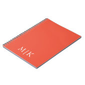 Oranje en Wit | Modern Monogram Notitieboek (Linkerzijde)