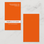 Oranje en wit modern schoon visitekaartje (Voorkant / Achterkant)