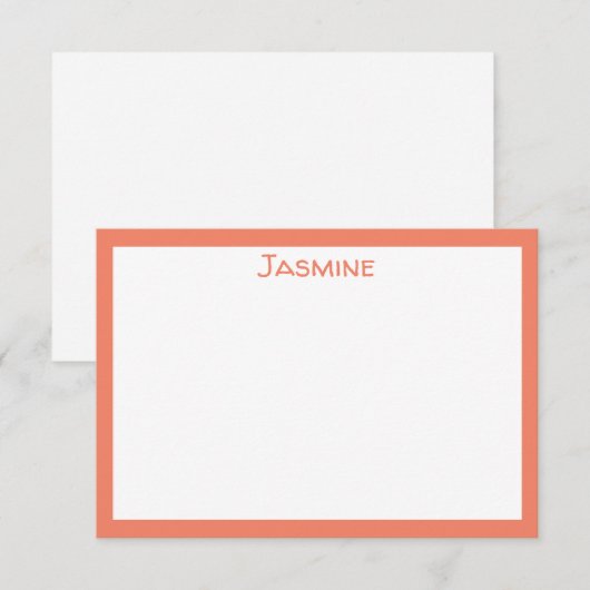 Oranje en Wit Notitiekaartje (Voorkant / Achterkant)