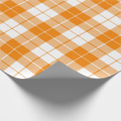 Oranje en wit patroon |Groot | Cadeaupapier (Hoek)