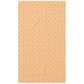 Oranje en wit patroon van geometrische cirkels tafelkleed (Voorkant)
