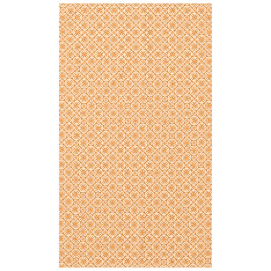 Oranje en wit patroon van geometrische cirkels tafelkleed (Voorkant)