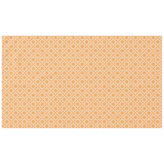 Oranje en wit patroon van geometrische cirkels tafelkleed (Voorkant (Horizontaal))