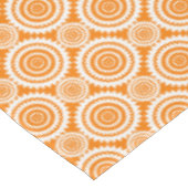 Oranje en wit patroon van geometrische cirkels tafelkleed (Gekanteld)