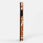 Oranje en wit pip iPhone hoesje (Achterkant/rechts)