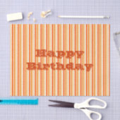 Oranje en wit plakpapier tissuepapier (Craft)