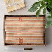 Oranje en wit plakpapier tissuepapier (Geschenk)