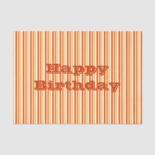 Oranje en wit plakpapier tissuepapier (Voorkant)