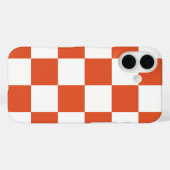 Oranje en wit schaakbordpatroon Case-Mate iPhone case (Achterkant (horizontaal))