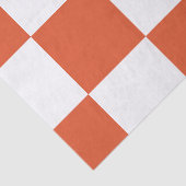 Oranje en wit schaakbordpatroon tissuepapier (Detail)