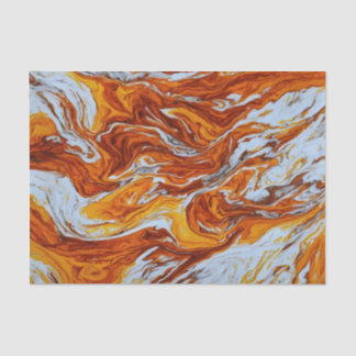 Oranje en wit schilderij tissuepapier