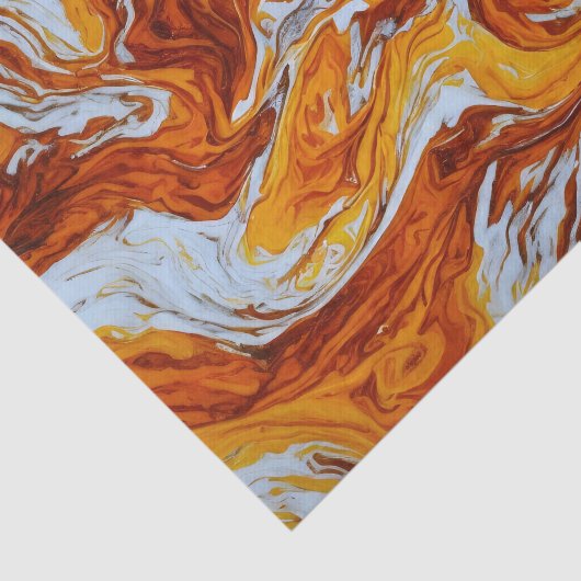 Oranje en wit schilderij tissuepapier (Detail)