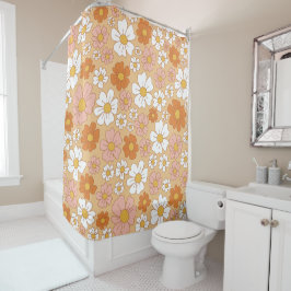 Oranje en wit schoeisel gordijn