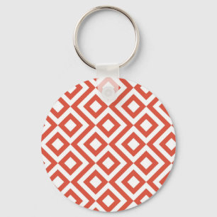 Oranje en wit sleutelhanger