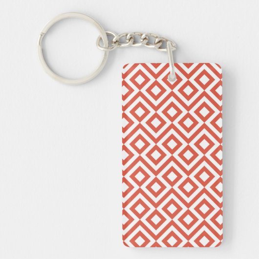 Oranje en wit sleutelhanger (Voorkant)