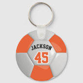 Oranje en Wit Team Voetbal ⚽ Sleutelhanger (Voorkant)