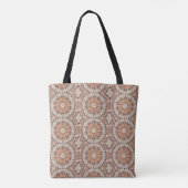 Oranje en wit tote bag (Achterkant)