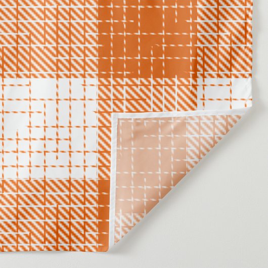 Oranje en wit vetgedrukt geruit ontwerp stof