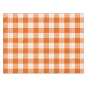 Oranje en wit vetgedrukt geruit ontwerp tafelkleed (Voorkant (Horizontaal))