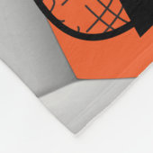 Oranje en wit ⚽ Voetbal met DIY-tekst Fleece Deken (Hoek)