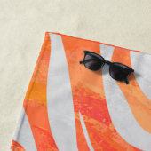 Oranje en wit Zebra Strandlaken (In situ)