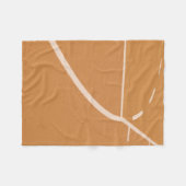 Oranje en witte basketbal fleece deken (Voorkant (Horizontaal))