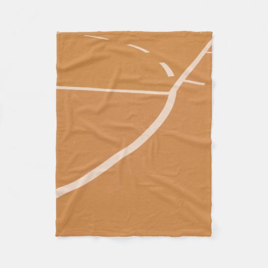 Oranje en witte basketbal fleece deken (Voorkant)