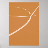 Oranje en witte basketbal poster (Voorkant)
