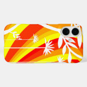 Oranje en witte botanische illustratie Case-Mate iPhone case (Achterkant (horizontaal))
