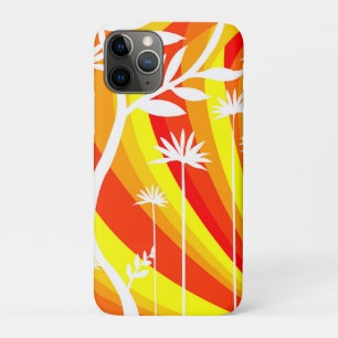 Oranje en witte botanische illustratie Case-Mate iPhone case