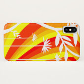 Oranje en witte botanische illustratie Case-Mate iPhone case (Achterkant (horizontaal))