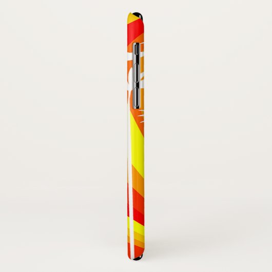 Oranje en witte botanische illustratie Case-Mate iPhone case (Achterkant/links)