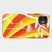 Oranje en witte botanische illustratie Case-Mate iPhone case (Achterkant (horizontaal))