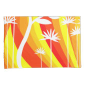 Oranje en witte botanische illustratie kussensloop (Voorkant-Rechts)