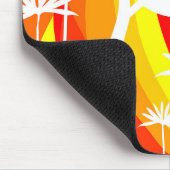 Oranje en witte botanische illustratie muismat (Hoek)