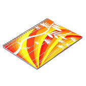 Oranje en witte botanische illustratie notitieboek (Linkerzijde)