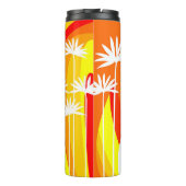 Oranje en witte botanische illustratie thermosbeker (Achterkant)