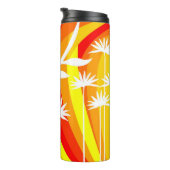 Oranje en witte botanische illustratie thermosbeker (Geroteerd rechts)