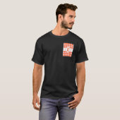 Oranje en witte buffelplaat monogrammatica-brief t-shirt (Voorkant volledig)