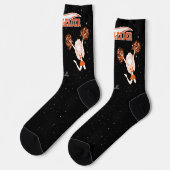 Oranje en Witte Cheerleader Girl Socks Sokken (Links)
